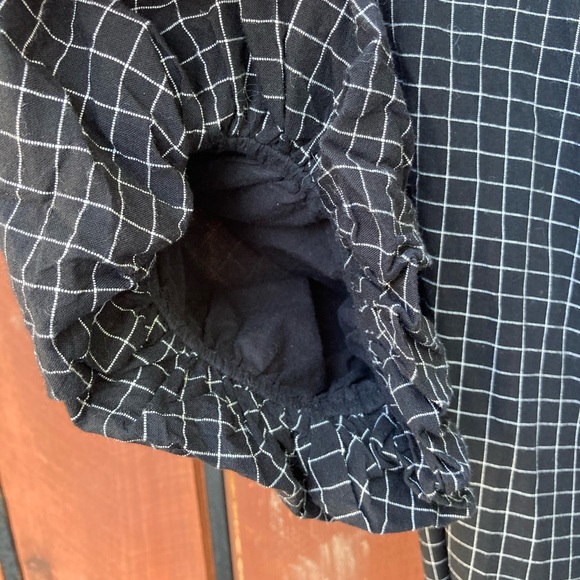 Apiece Apart Avignon Wrap Dress in Black/Cream Checks Size Small - Picture 5 of 6